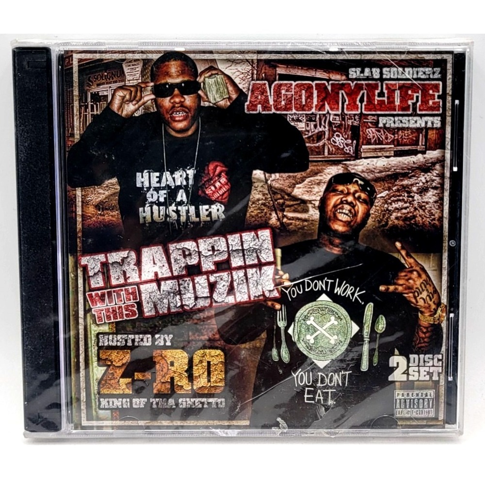 AGONYLIFE - TRAPPIN WITH THIS MUZIK RARE FACTORY SEALED NEW 2 DISC SET HIP HOP